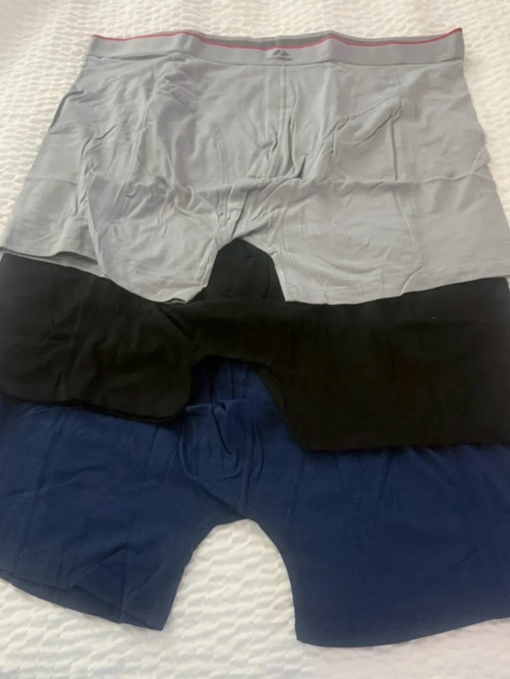 Men's Bamboo Trunks XLG— Light Gray, Black, Navy